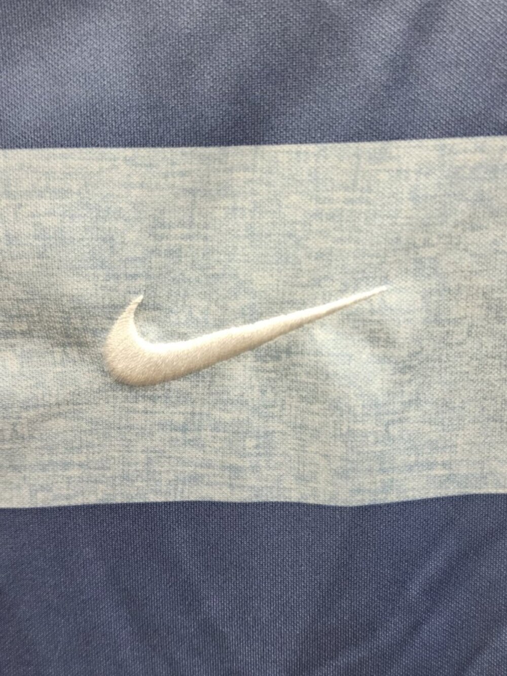 Nike Golf Dri Fit Polo XXL Blue Striped Athletic Casual Performance - Picture 8 of 11